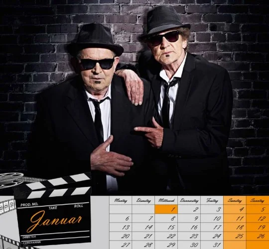 January Lothar Wischnewski, 76, & Margarete Schmidt, 77, as Jake & Elwood, “The Blues Brothers.”