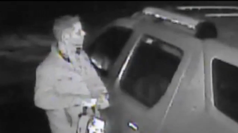Thief uses "backpack" to easily break into cars