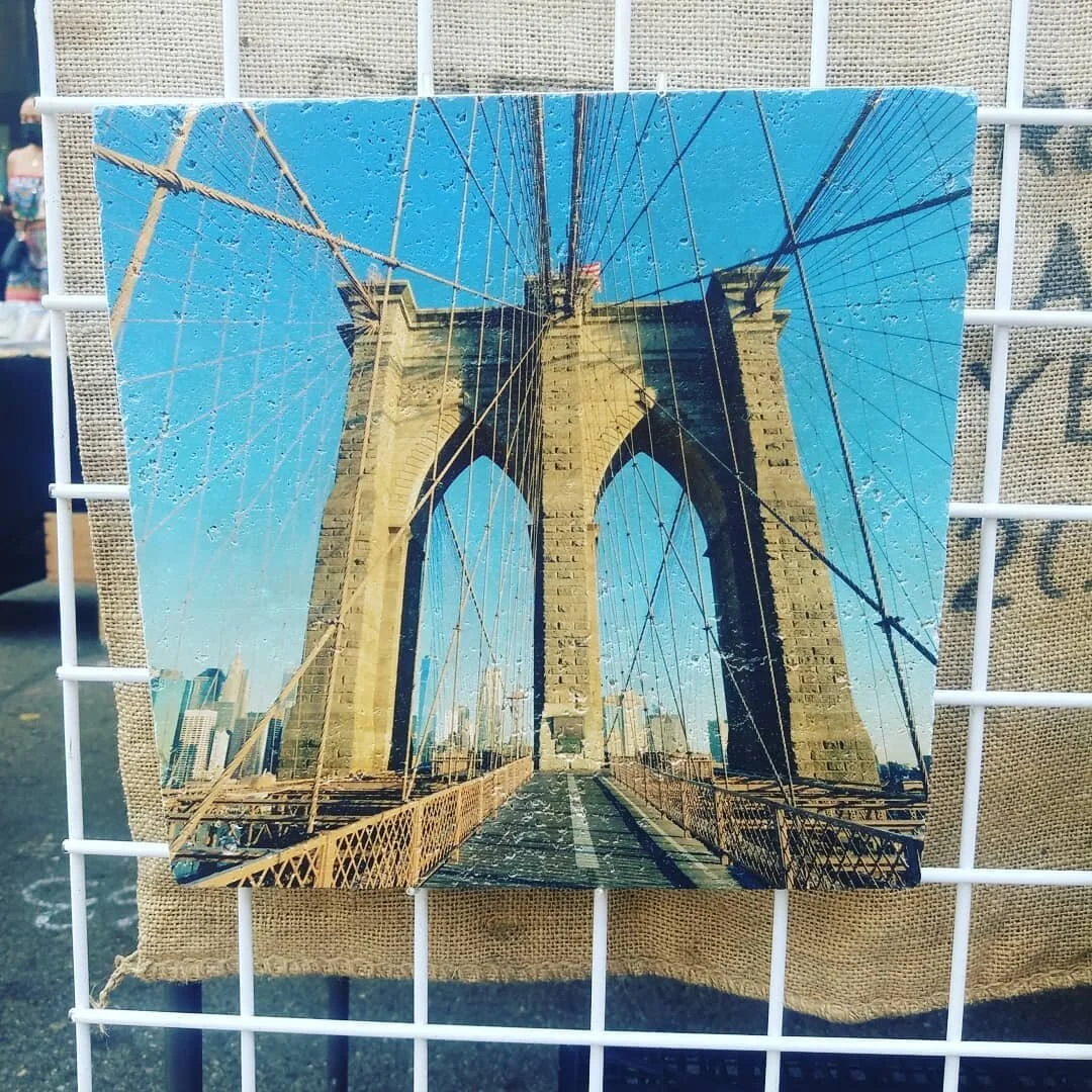 New large stone tile with #NYC souvenirs