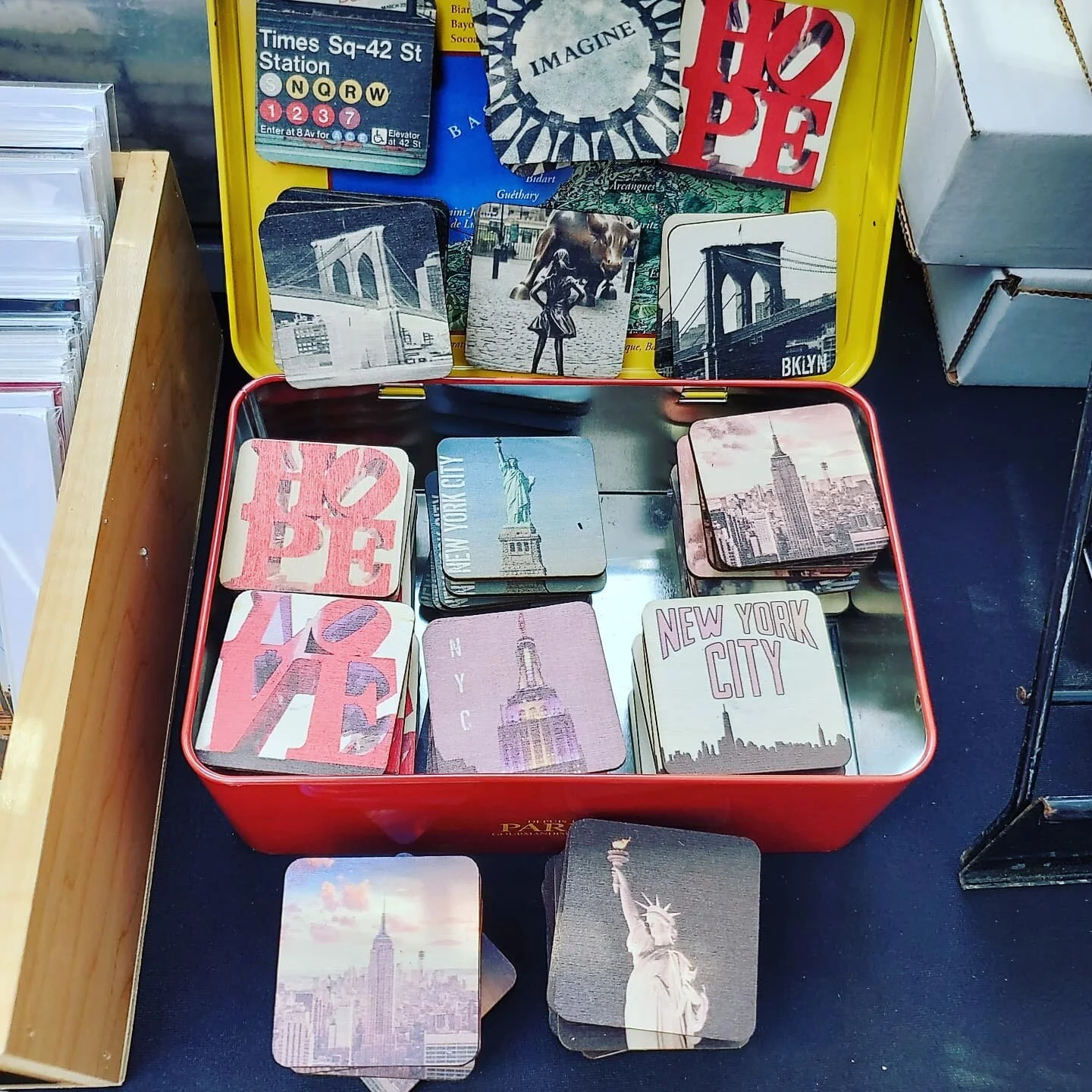 New collection of magnets made in NY. Come visit us in Times Square on Broadway and 47th St