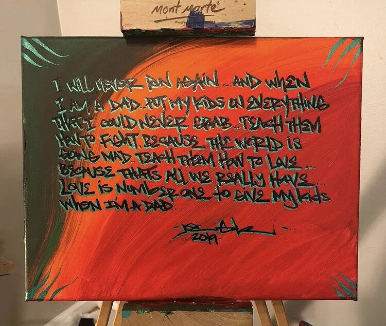 Lyric Paintings - Not in LA? Email elightattoos@gmail.com
