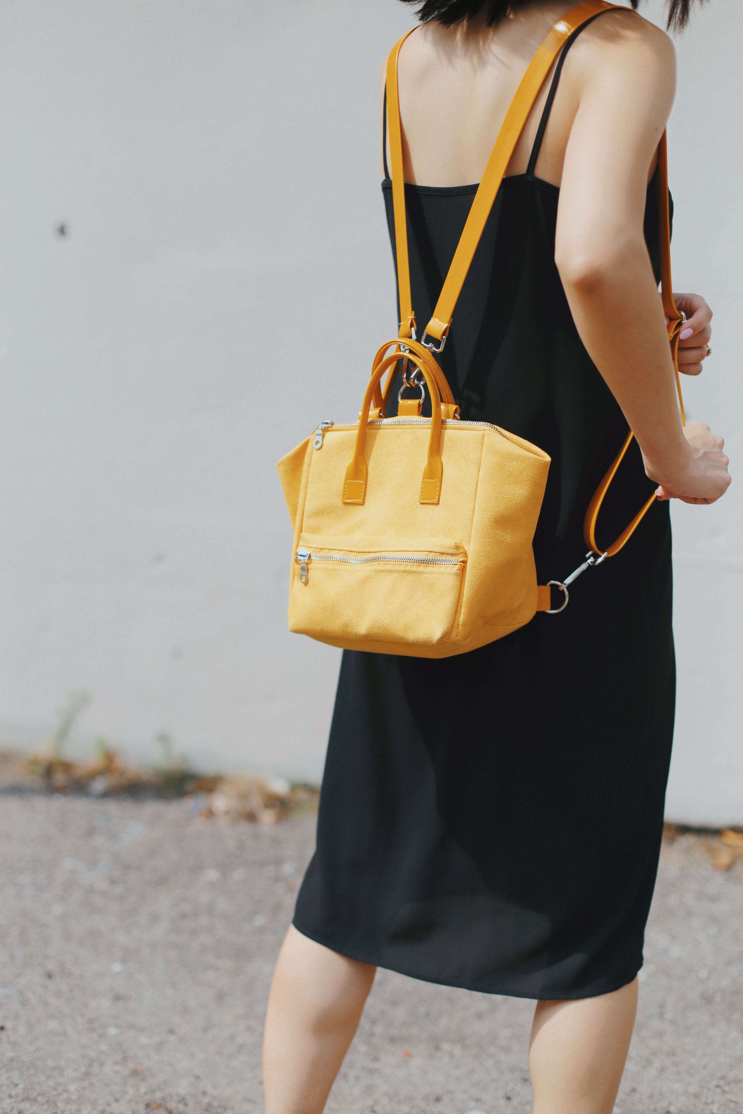 yellow anello backpack