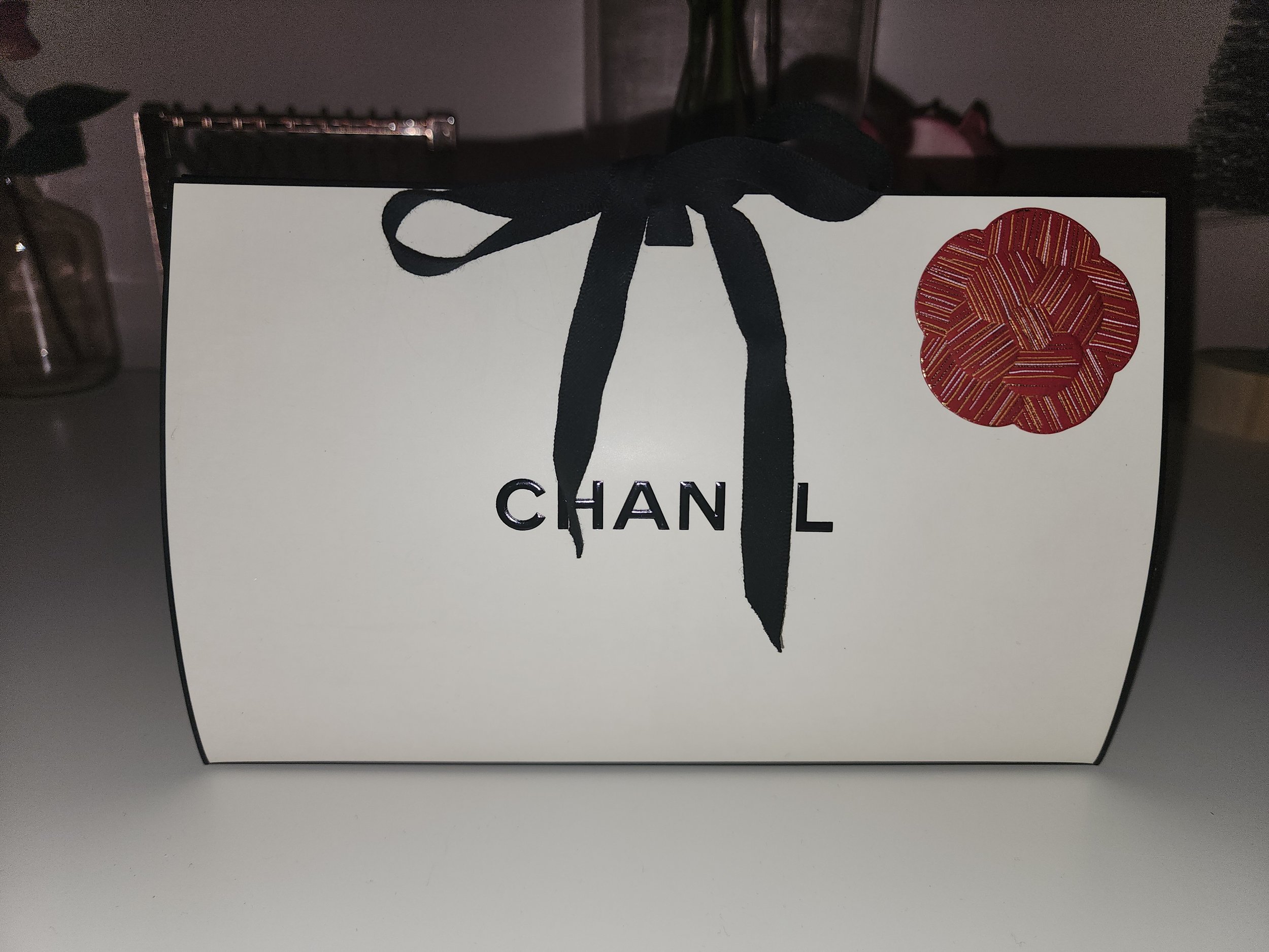 Chanel Gift Bag w/ Red Camelia