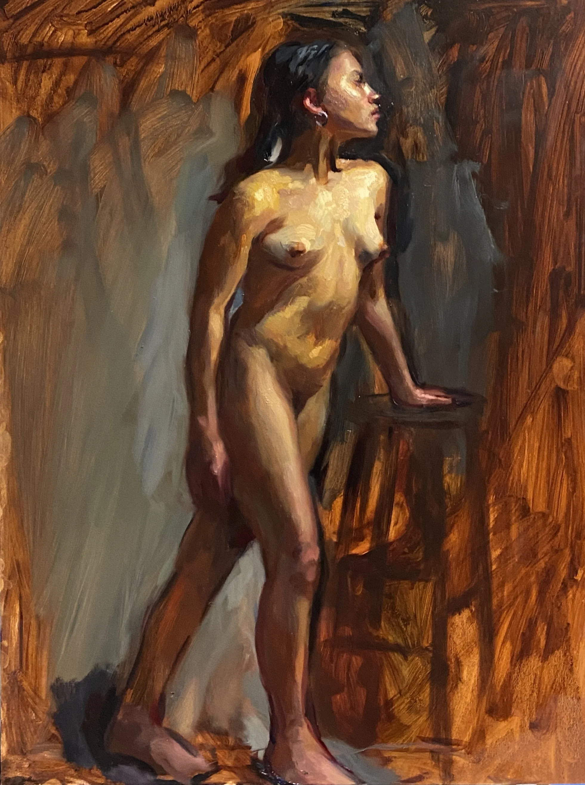 Beatrice, 2023. Oil on panel, 20" x 30".