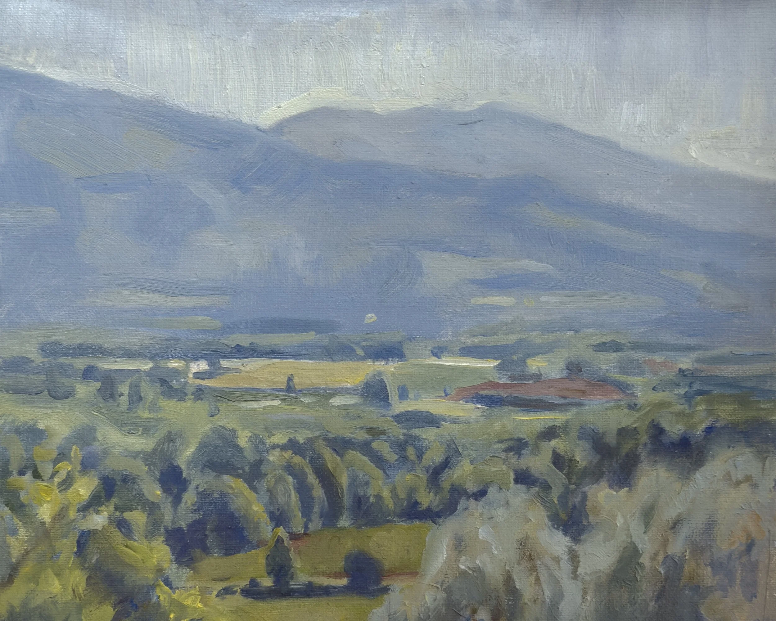 Tuscan Landscape, 2026. Oil on Linen, 6"x 9".