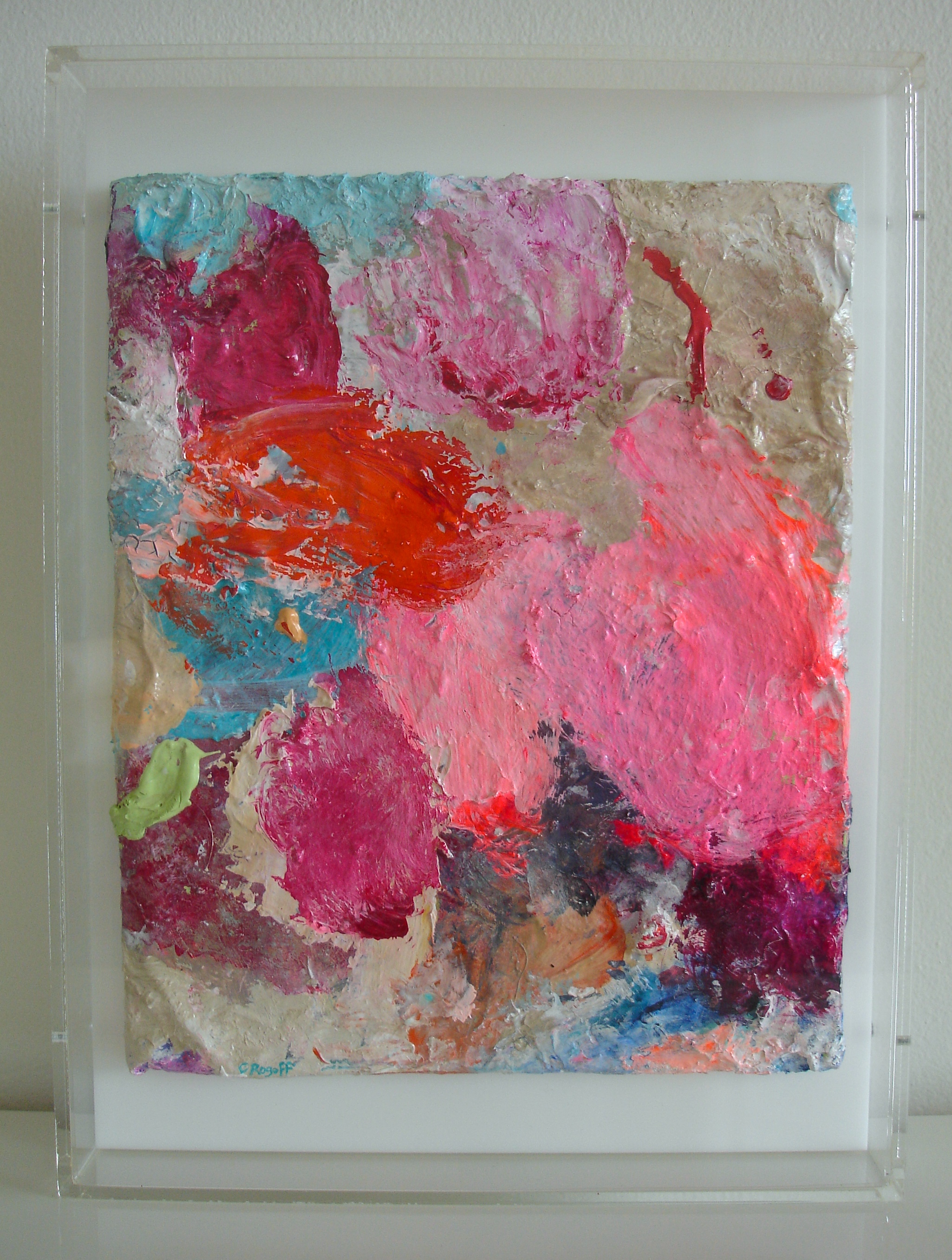 Two Hearts 30 x 40cm In Perspex box