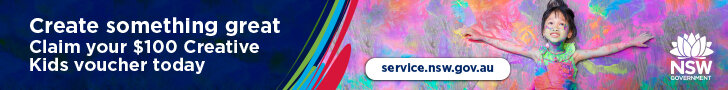 Create something great. Claim your $100 Creative Kids voucher today. As a registered provider for the Creative Kids program, you can redeem your voucher with us and let your child develop new skills. Enrol them in a new activity so they can create something great. For more information regarding the Creative Kids program visit service.nsw.gov.au.