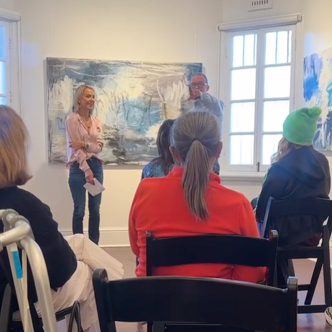 Yesterday&rsquo;s Artist talk at the Woollahra Gallery. Was great to discuss with James, my expressive works, my practice, techniques and about my exhibition &ldquo;In the moment&rdquo;. Still on until the 28th May.  #inthemoment #artexhibition #abst