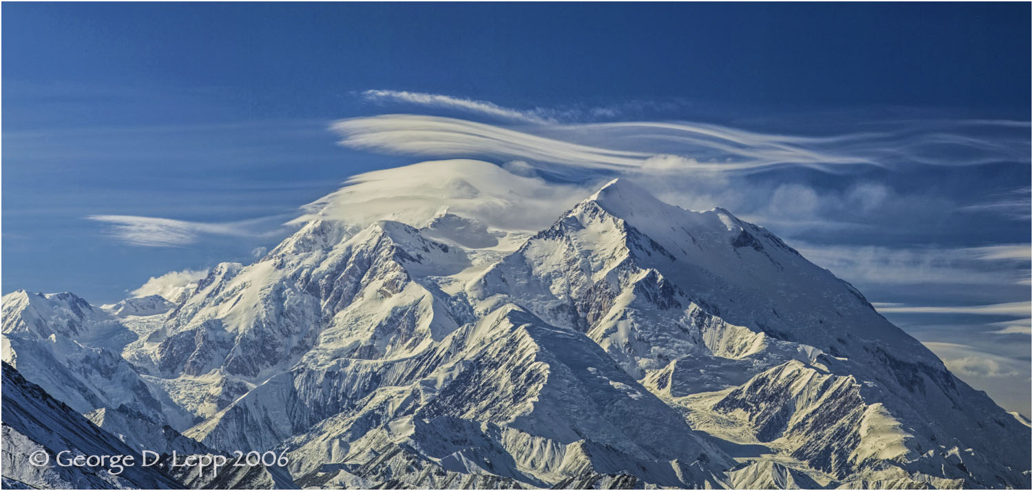 Mount McKinley with clouds. © George D. Lepp 2006 L-AK-DE-0003