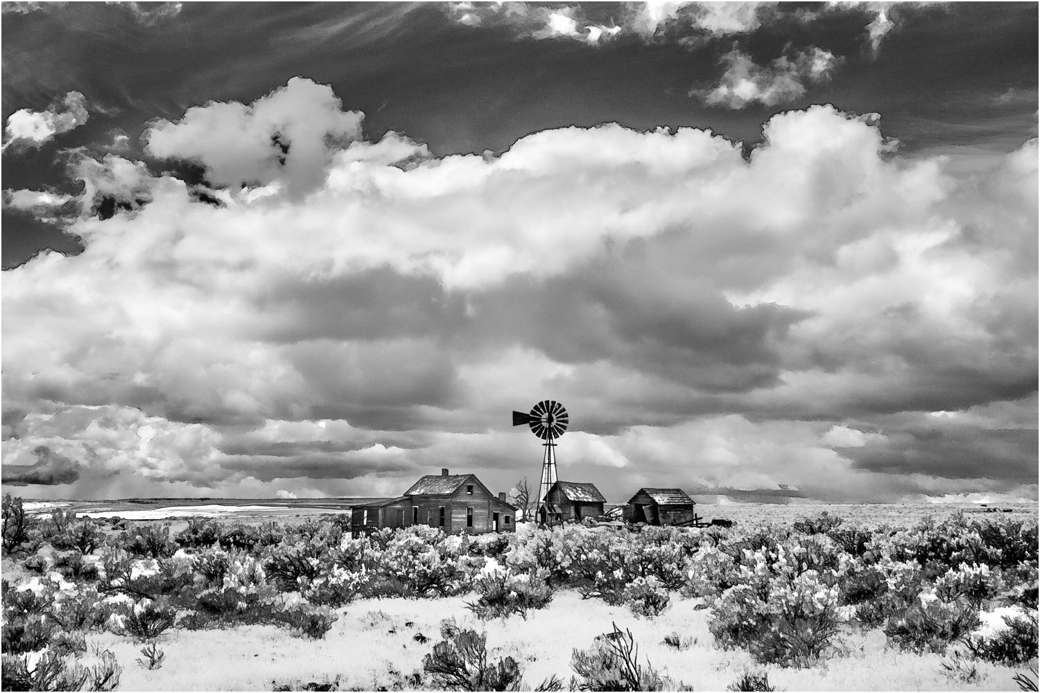 Abandoned farm in Eastern Oregon, infrared. © George D. Lepp 2014 LO-GG-0005