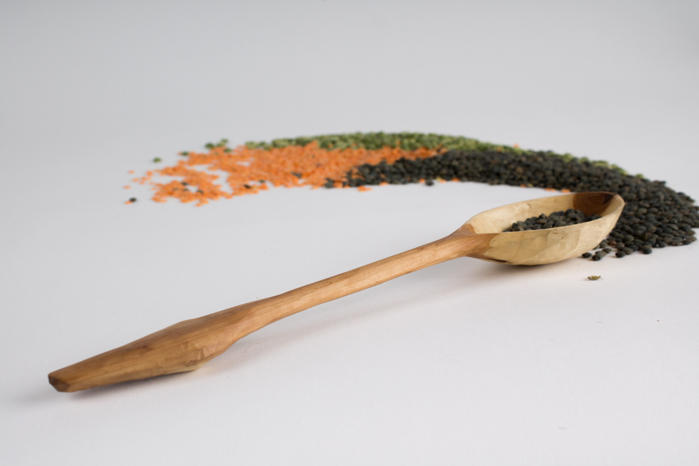 Hand Carved Apple String Spoon