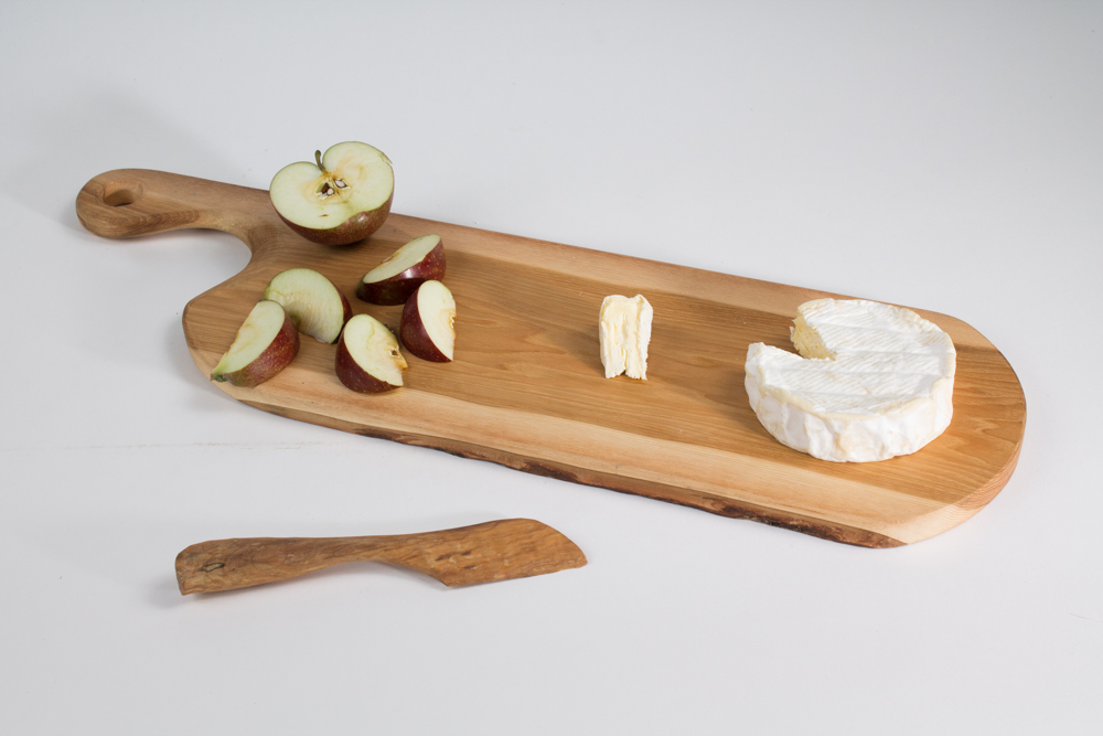 Hand Carved Tiger Maple Cheese Speader