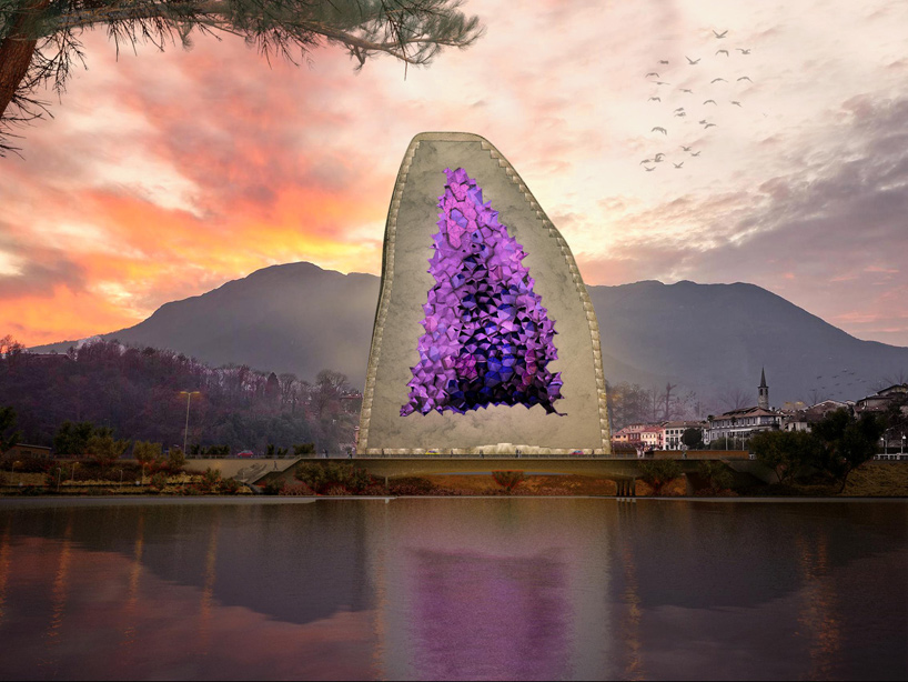 The design is intended to promote the healing qualities of the Amethyst gemstone.