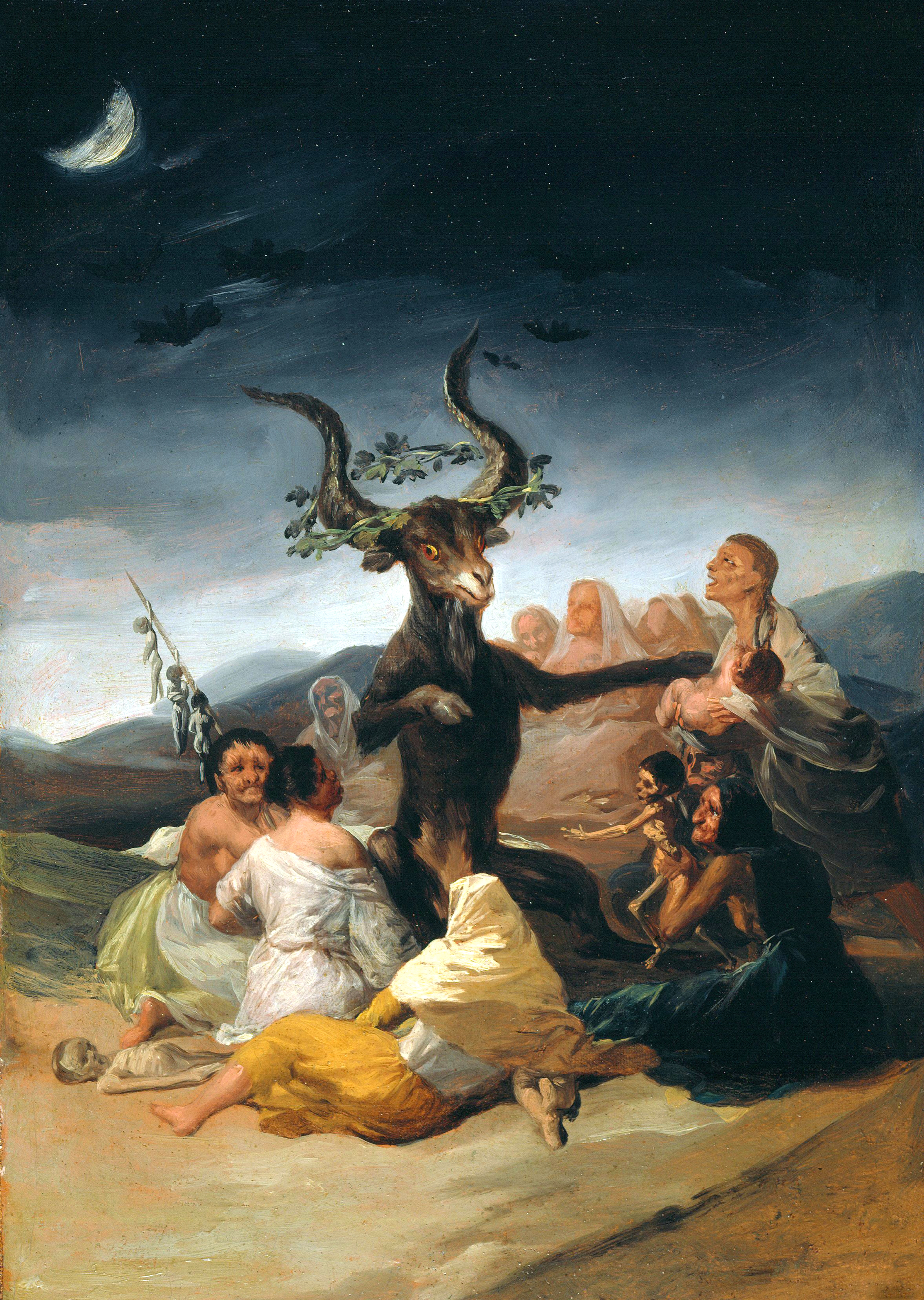 Francisco Goya's "Witches Sabbat" oil painting 1798