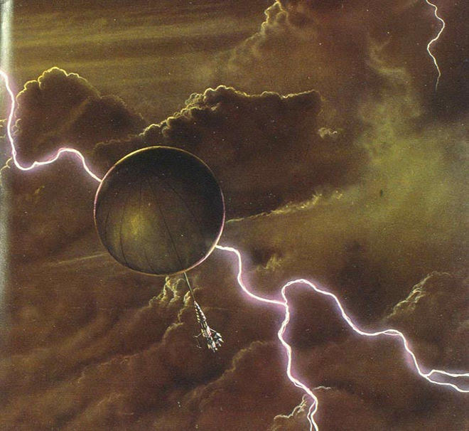 An illustration of lightening from planet Venus