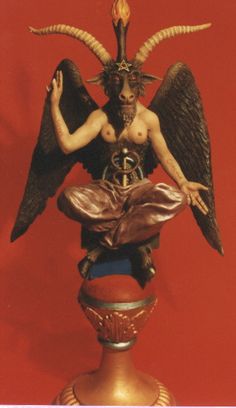 "An image of goat-god Baphomet to match the Capricorn new moon and trickster vibes of Mercury retrograde and Pluto in the same sign."