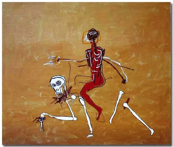 “Riding with death” by Jean-Michel Basquiat