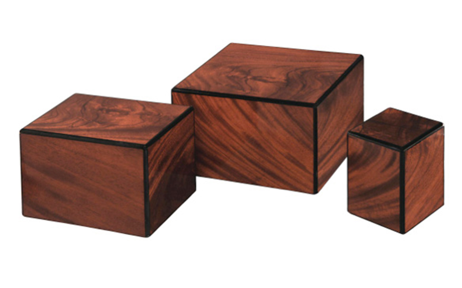 Bordeaux This urn captures the essence of one of the most famous regions of France, Bordeaux, with its rich mahogany finish and distinctive black boarder. Like the fine wines this region is well known for, the Bordeaux is both sophisticated and elegant. The delicate and textured finish adds warmth to this rich and bold design. This urn is available in small and large sizes only. Small: 29 Cu. inches / up to 24 lbs. / 3.7" x 3.7" x 4.5" $115 Large: 235 Cu. inches / up to 230 lbs. / 9.1" x 7.4" x 5.2" $225
