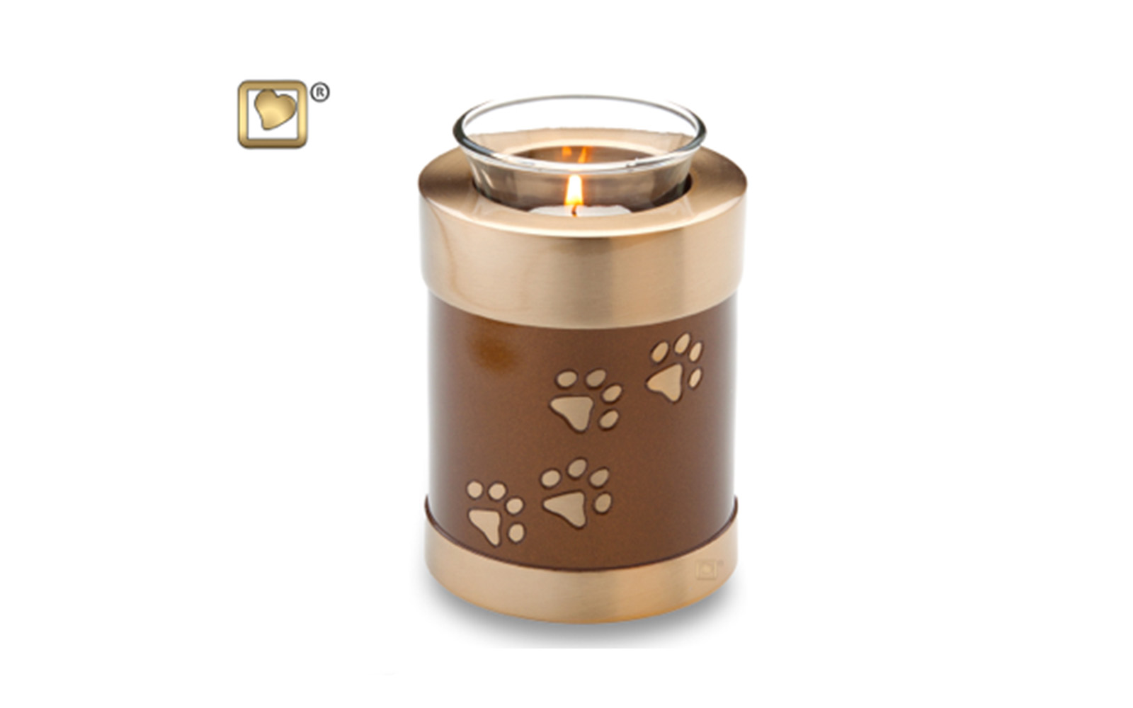 Tealight Bronze Urn Made of Solid Brass with a brushed Antique Solid Brass Finish, comes in both Bronze (shown) and Black Colors, measuring 5” high, 18 Cu. inches, up to 13 lbs. Glass insert included, Candle not included, $98 This tealight urn also comes in a taller model in Black only, measuring 10.5” high, 58 Cu. inches, up to 53 lbs. Glass insert included, Candle not included, $110