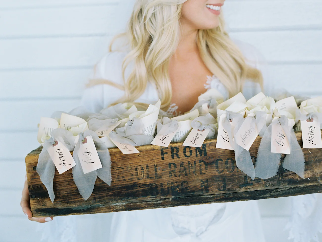 custom flower toss cones; as features in Destination I Do magazine; Feb 2017 issue