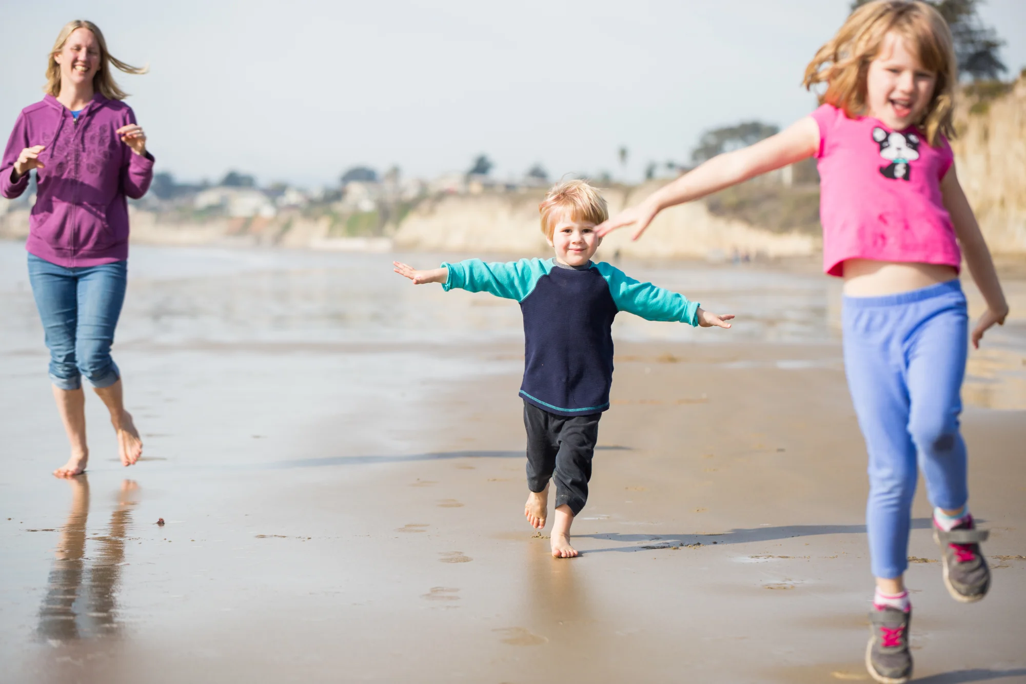 Beach family photos in Santa Barbara California