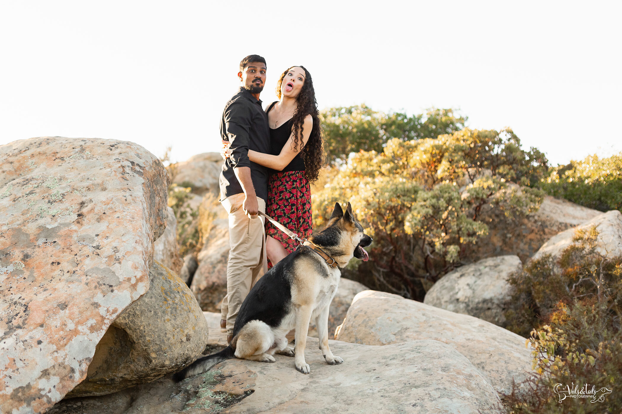 Engagement session with the dog