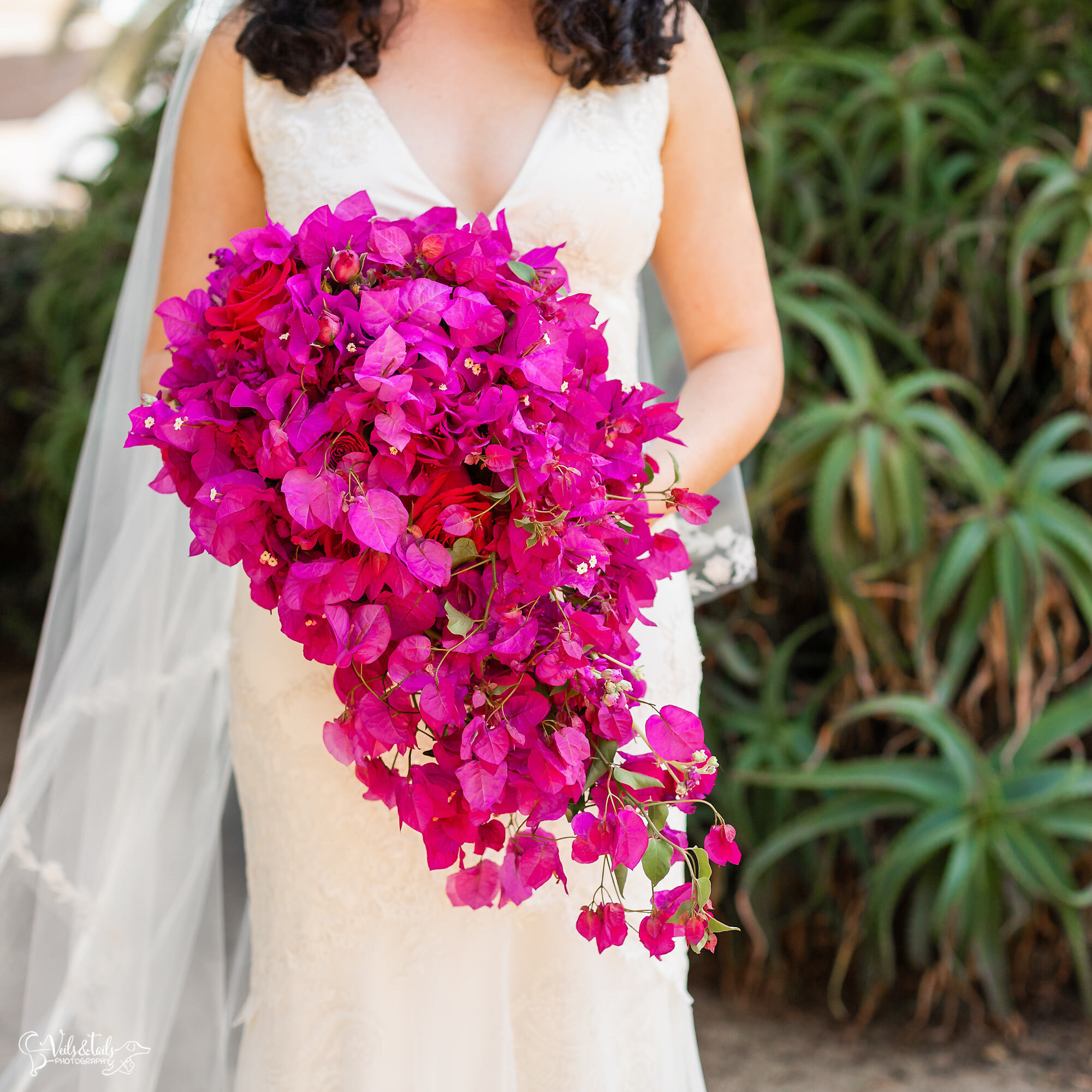 bougainvillea wedding bouquet, Santa Barbara photographer