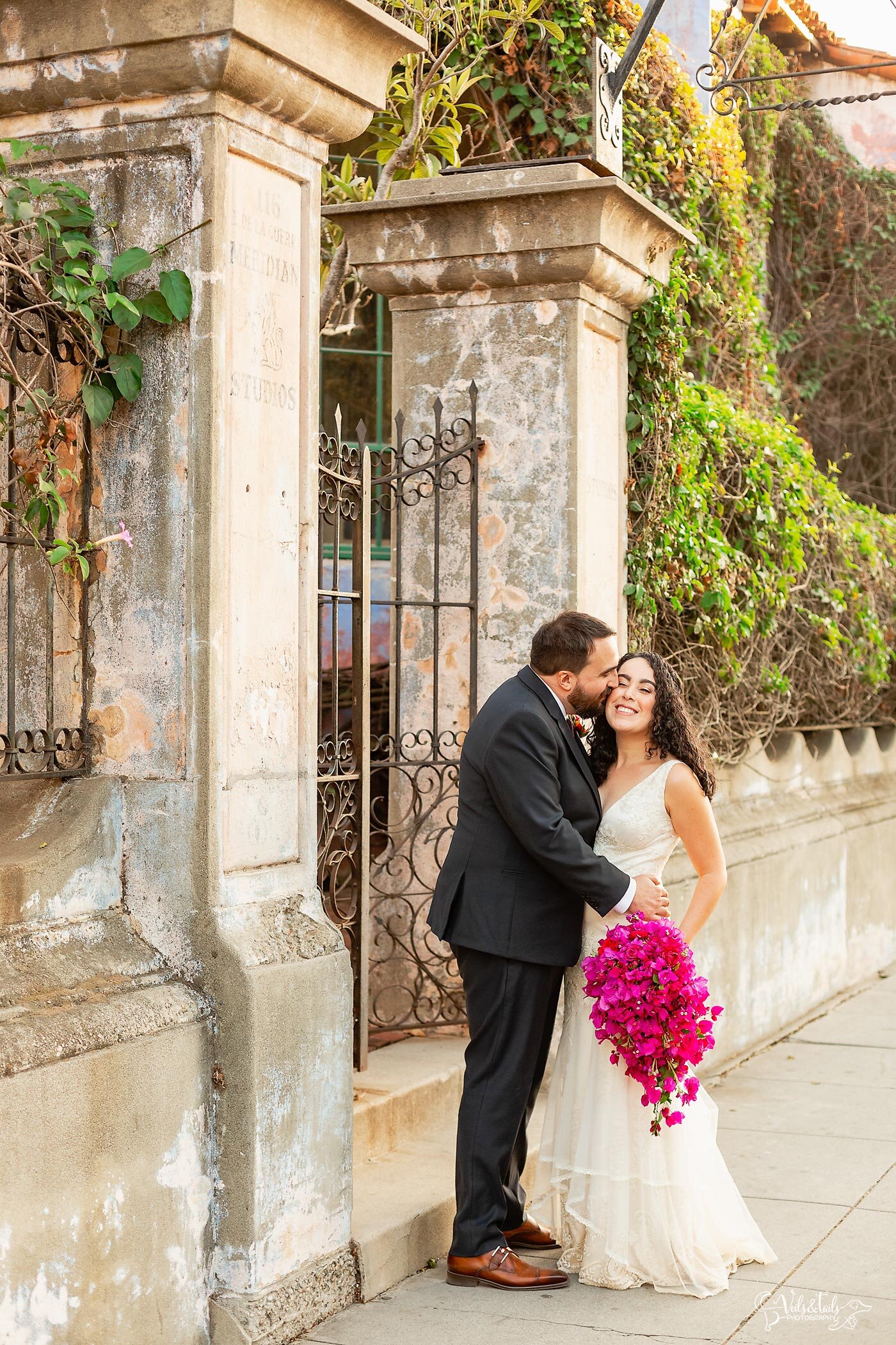 downtown Santa Barbara wedding photography, textures and color