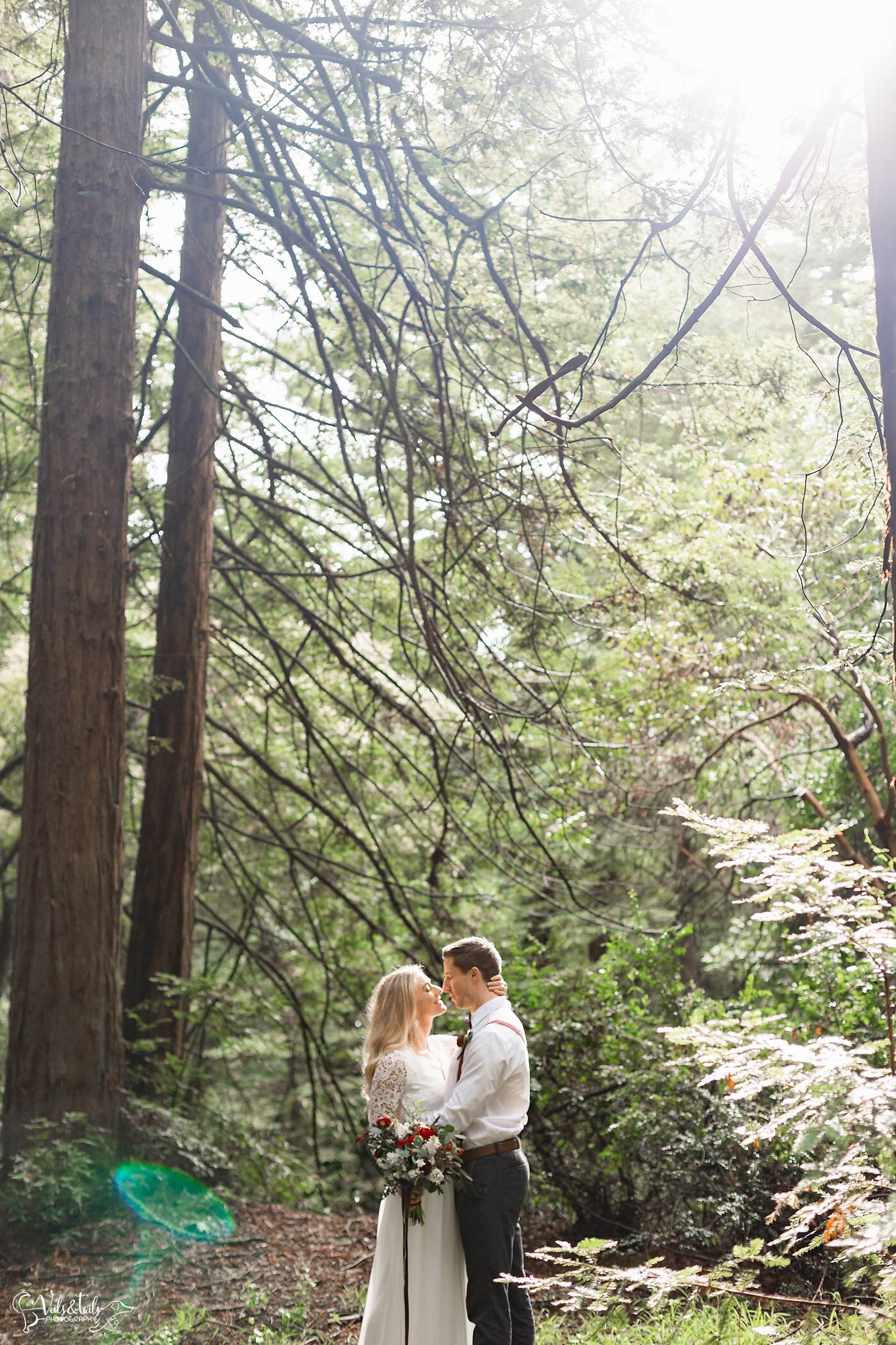 styled san francisco boho elopement photography sun flare