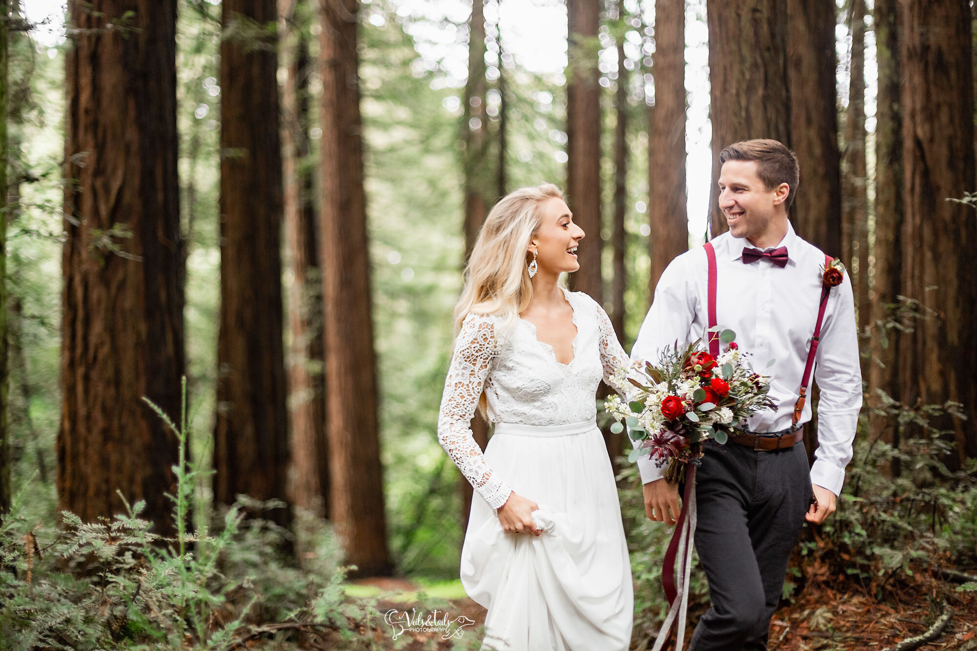 styled shoot redwoods boho elopement photography