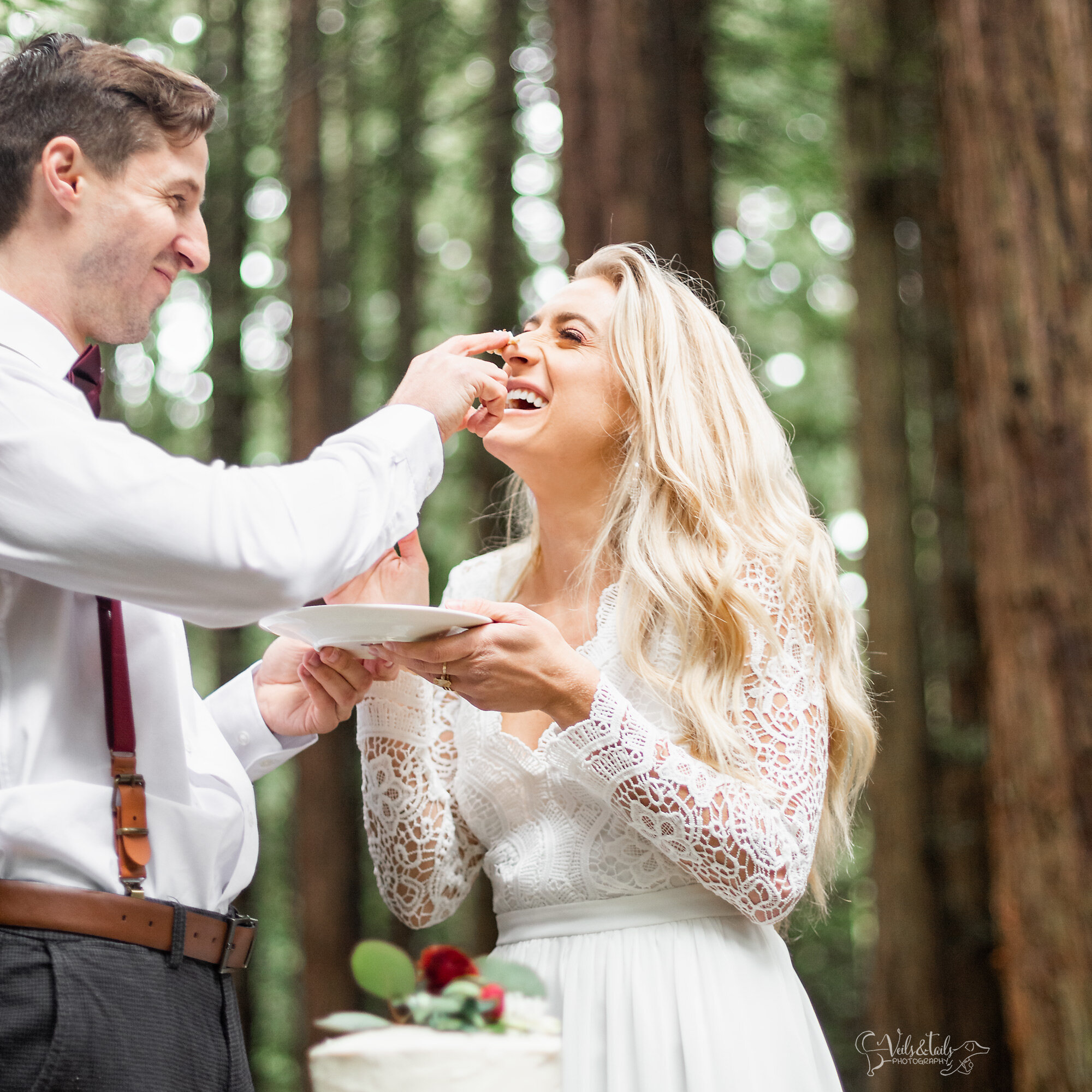 styled shoot san francisco boho wedding cake cutting photography