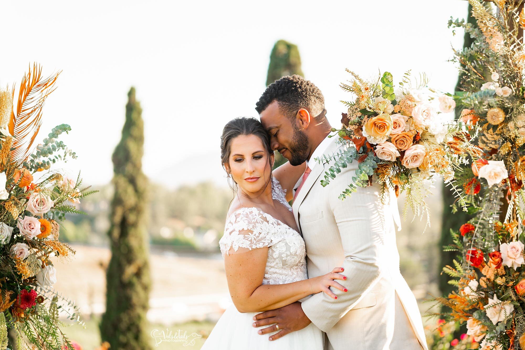 sunset inspired wedding ceremony, elopement photographer San Diego