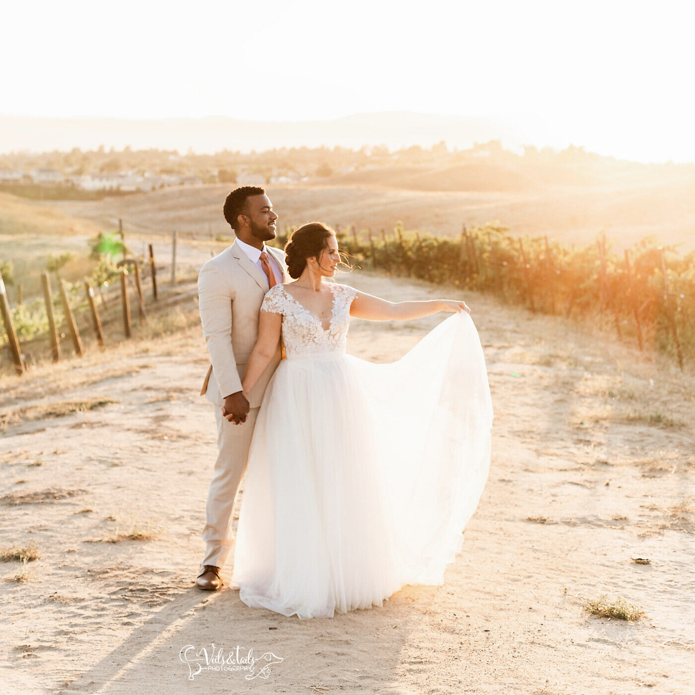 terracotta sunset wedding photography, San Diego, winery elopement