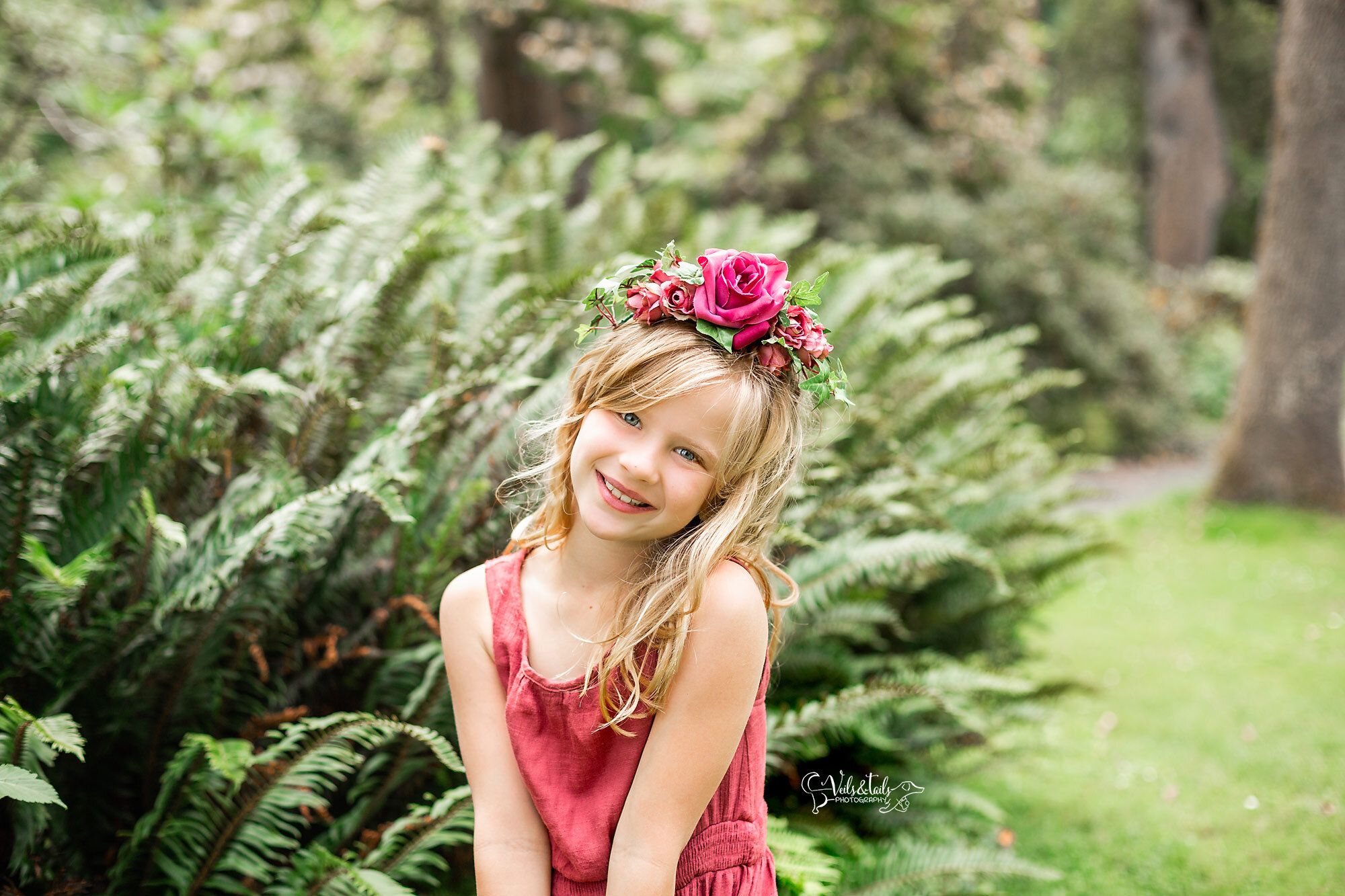 eugene family photography, kids in flower crowns