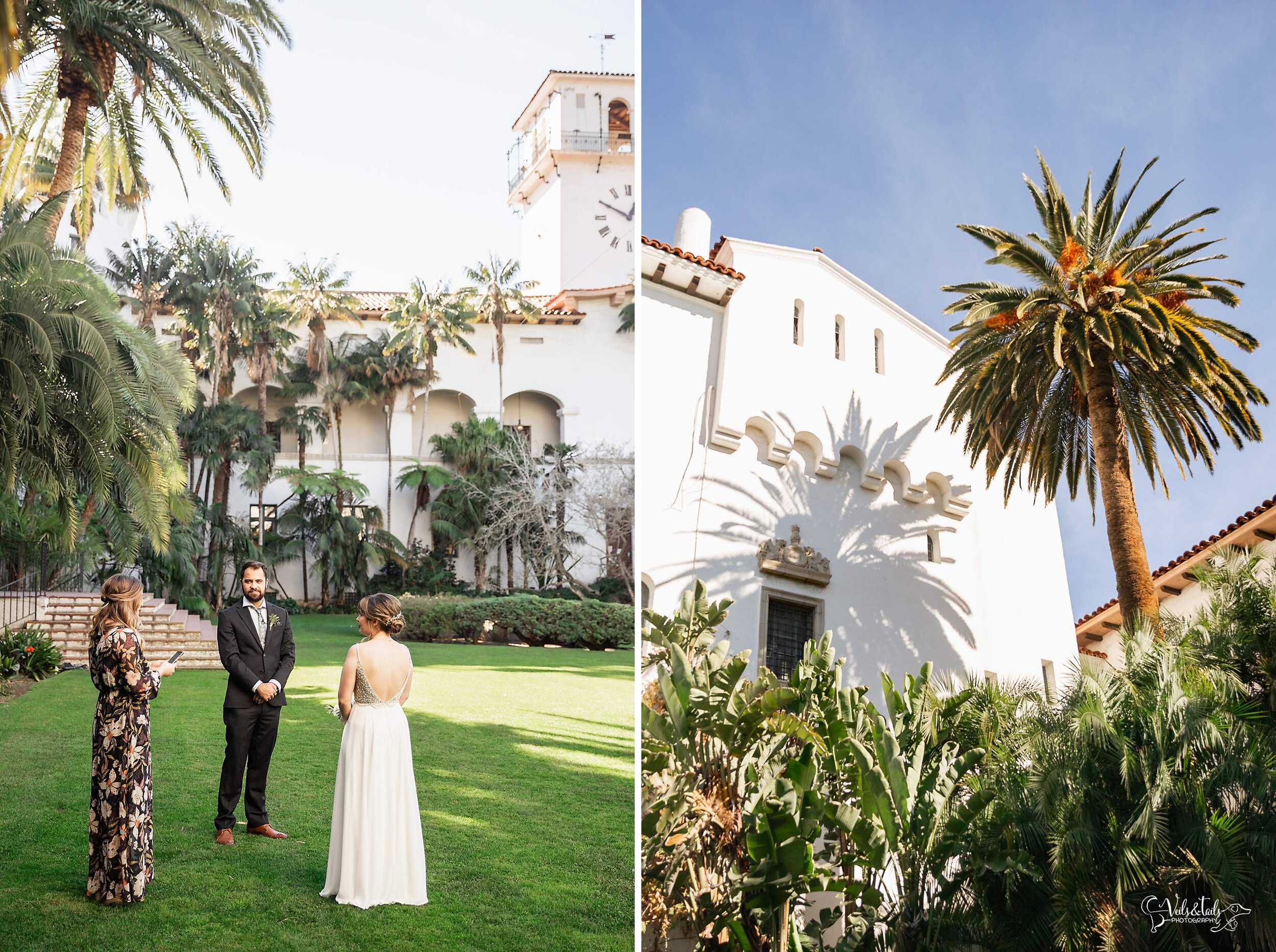 Santa Barbara Courthouse wedding photographer reasonable