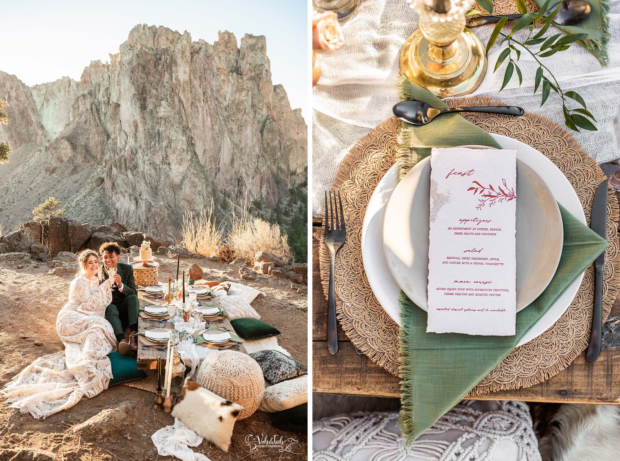 mountain wedding photography at Smith Rock in Bend, Oregon