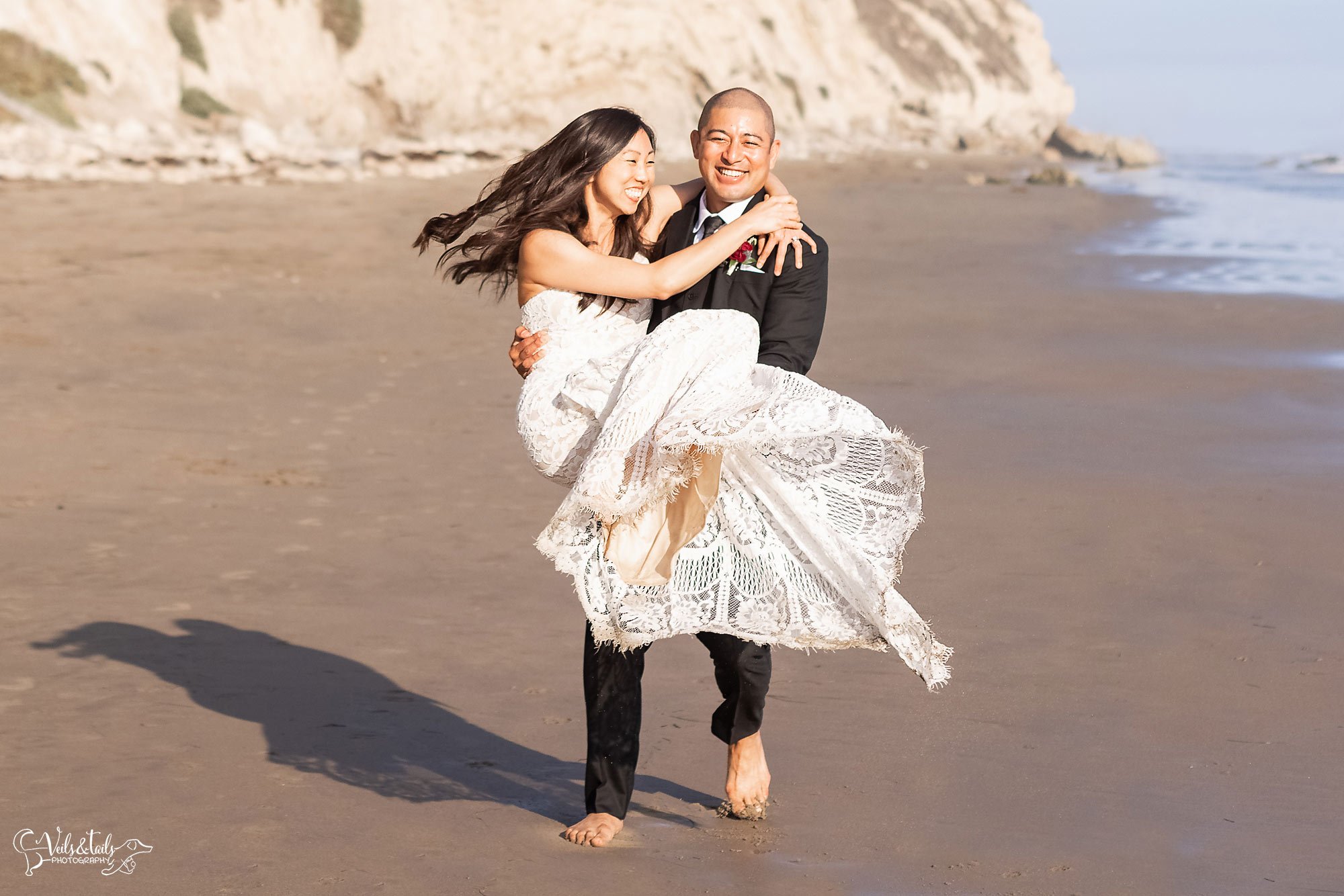 Santa Barbara beach wedding photographer elopement