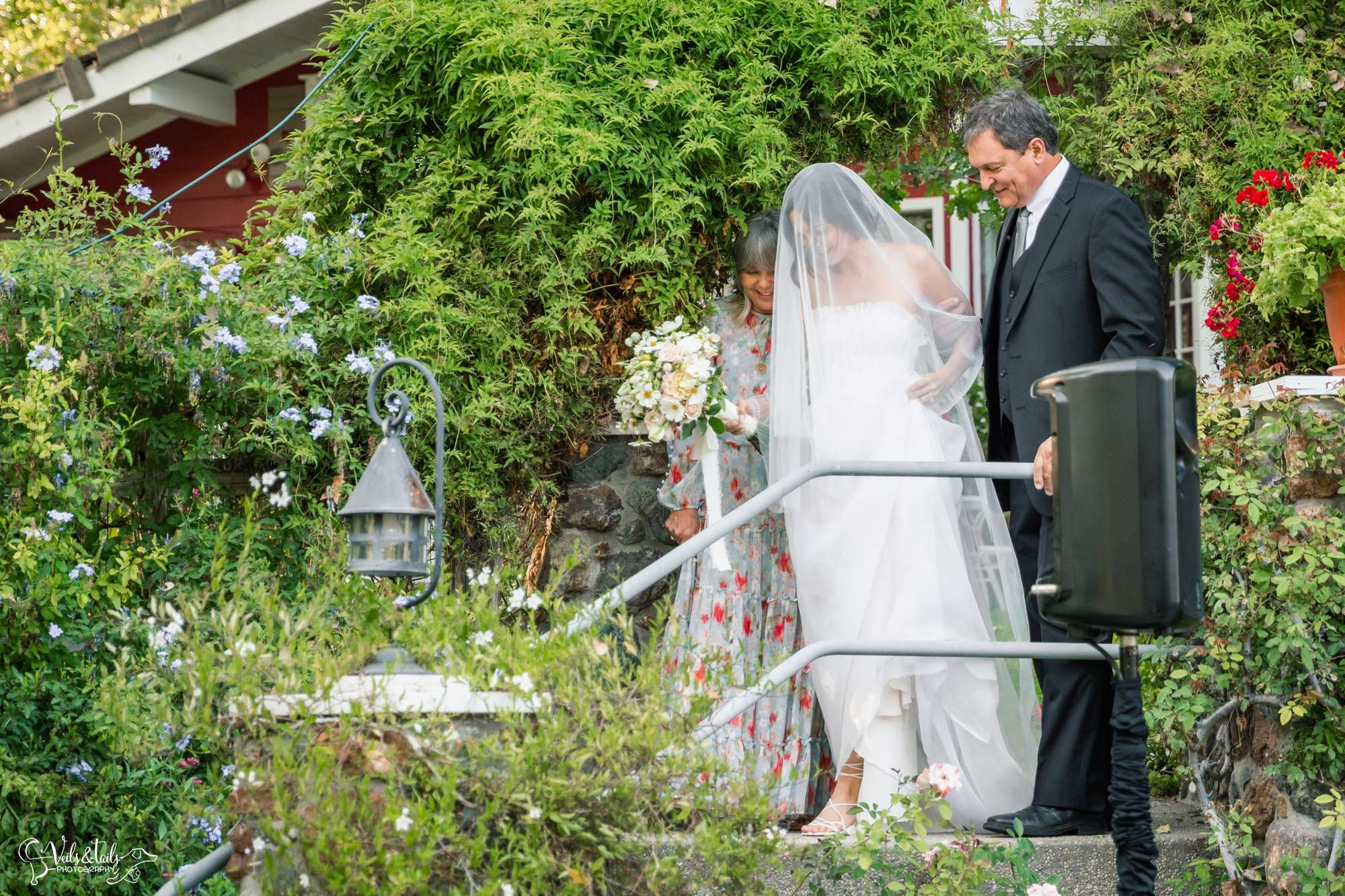 Santa Ynez wedding photographer backyard veil