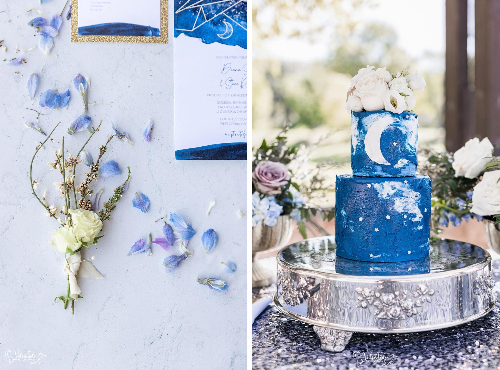 wedding details, Santa Barbara wedding photographer, moon and stars themed wedding