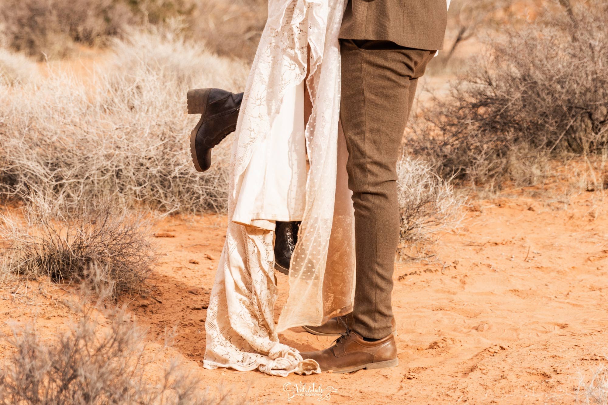 boho wedding style, desert boots, adventure elopement photography Valley of Fire, Nevada