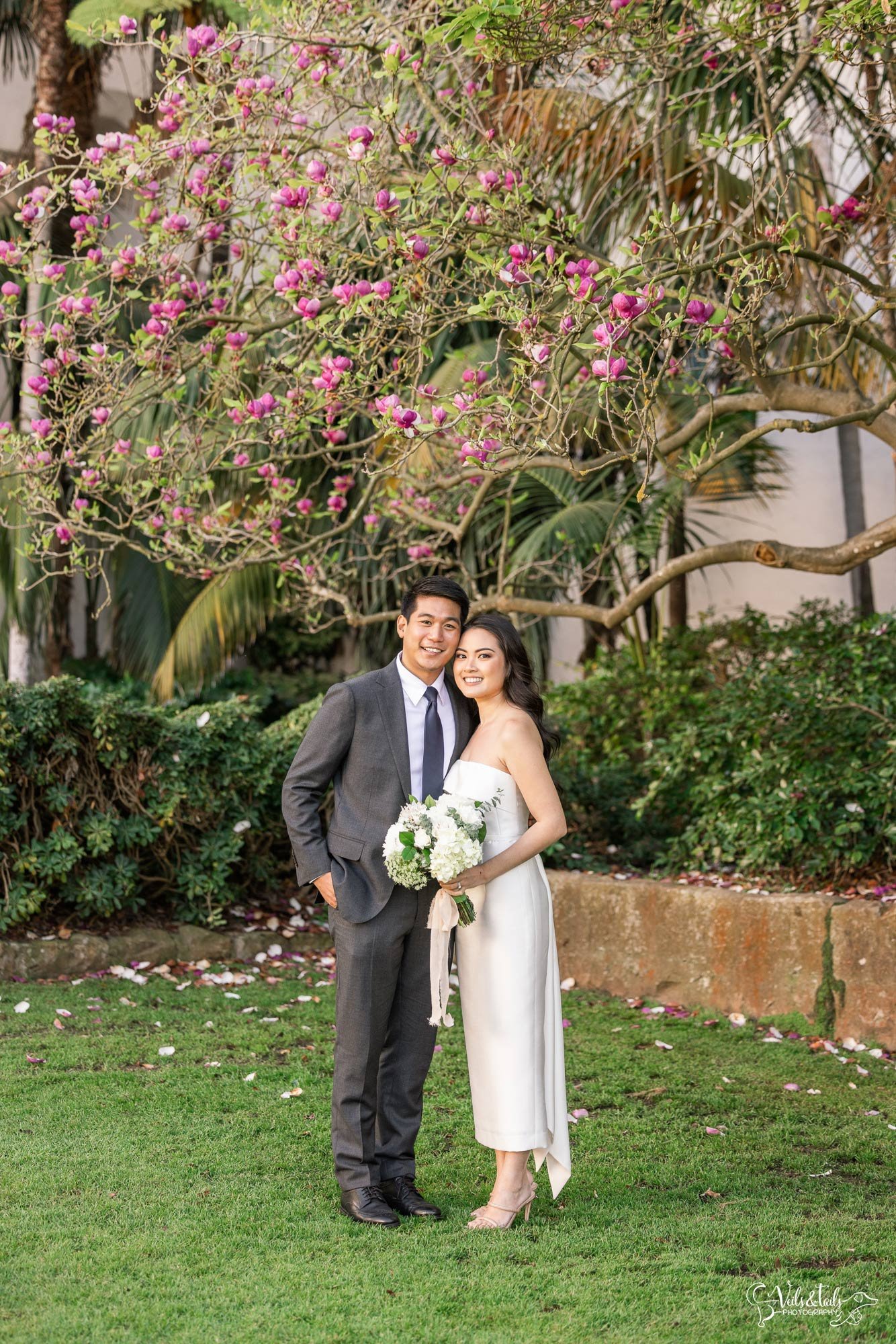 spring Santa Barbara Courthouse wedding photography