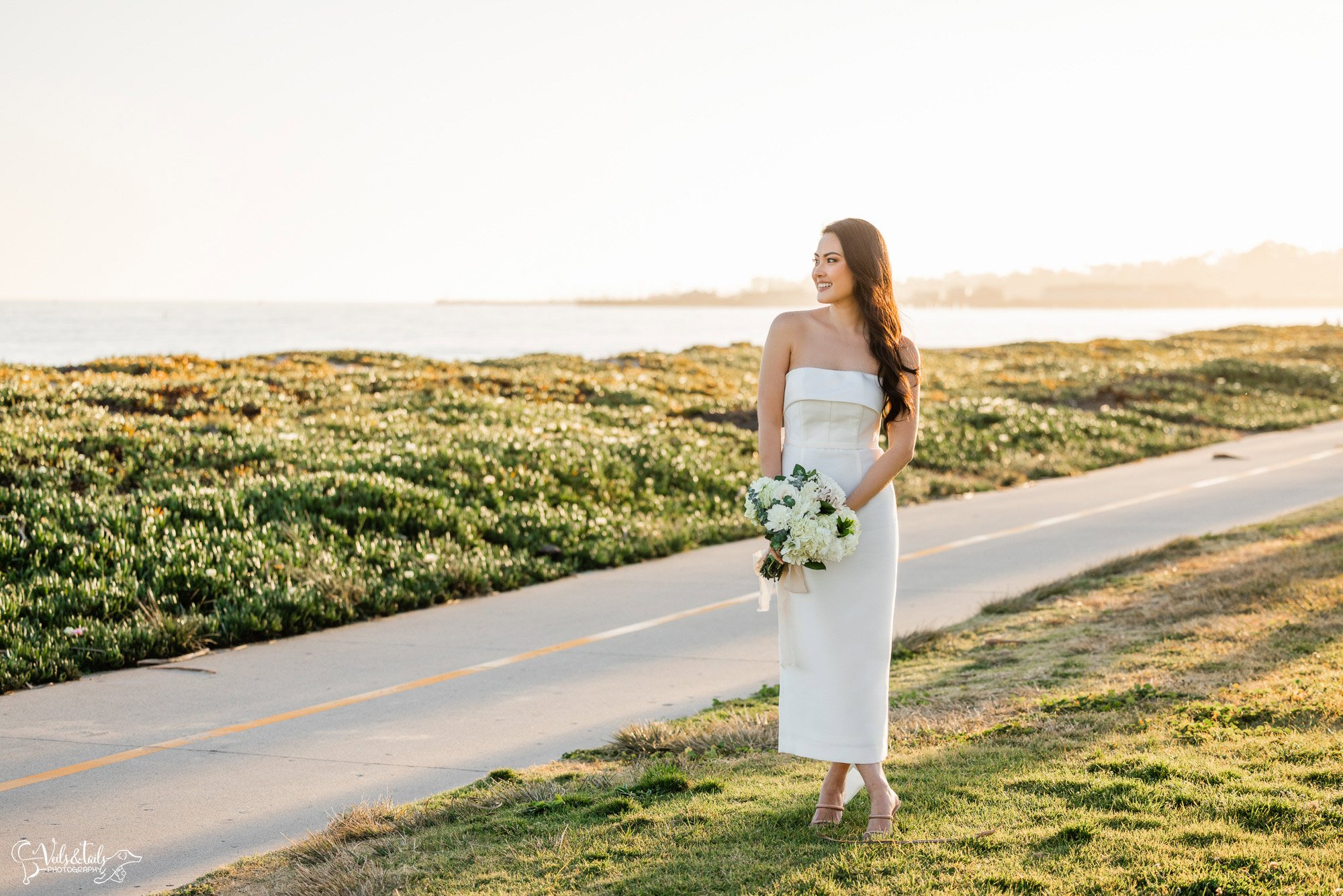 beach Santa Barbara wedding photographer bridal portrait