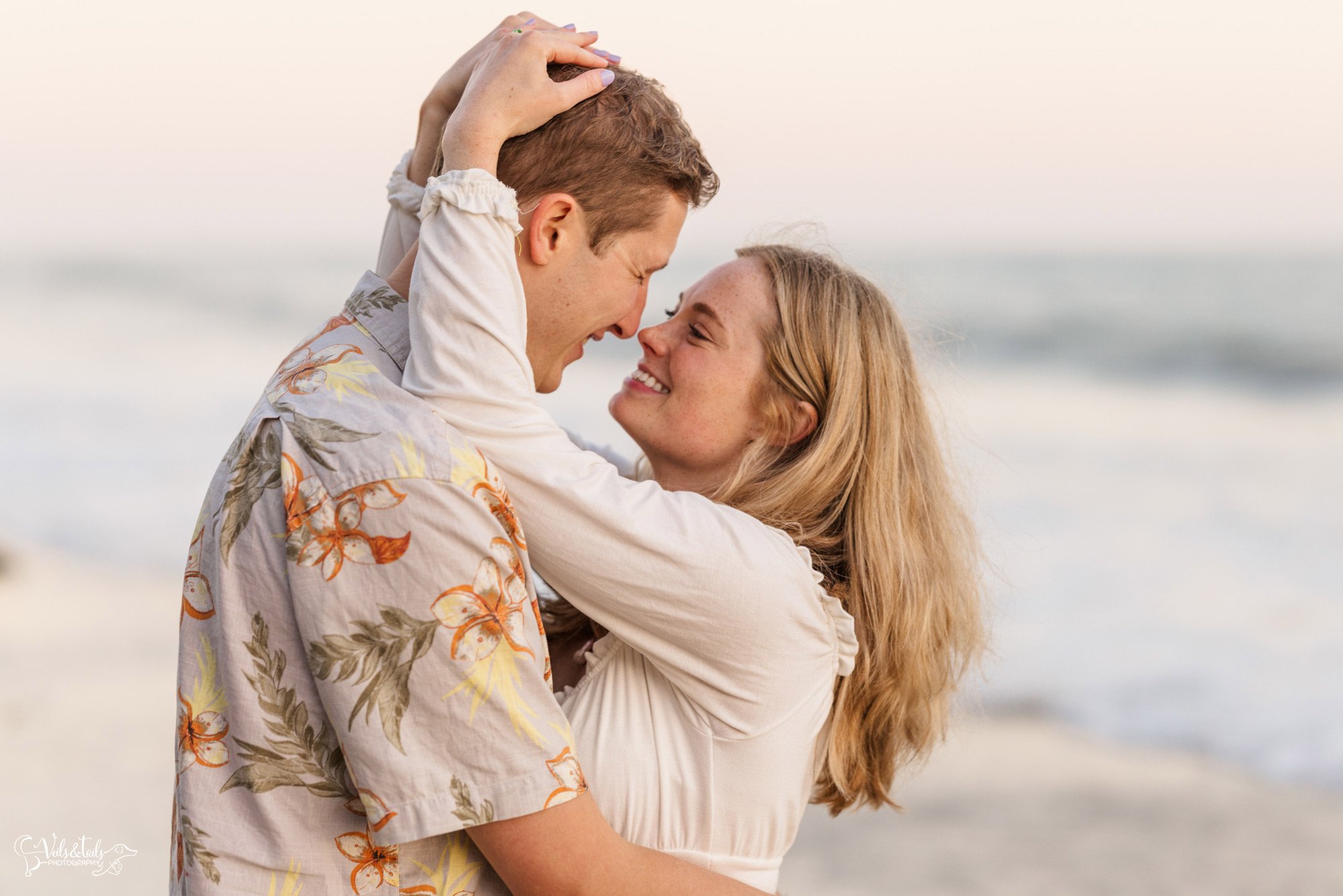 romantic Santa Barbara photographer, Hendry's beach sunset engagement session