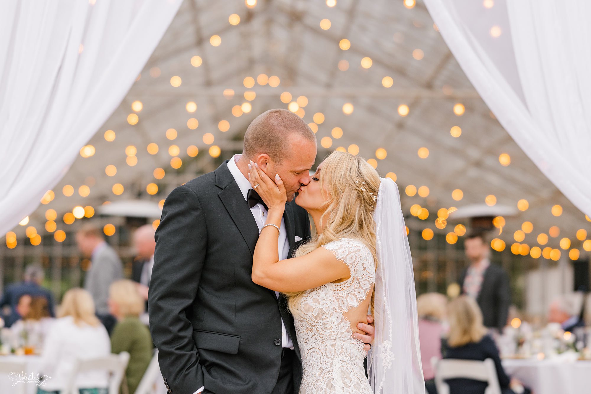 Dos Pueblos Orchid Farm Wedding - Santa Barbara Photographer  - light greenhouse reception decor