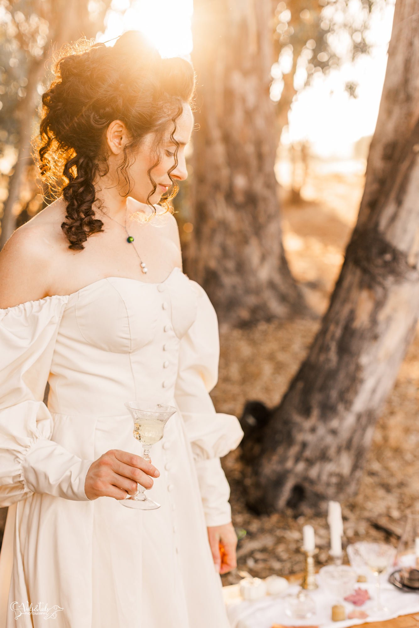 victorian inspired bridal hair, fall elopement inspiration, Santa Barbara photographer