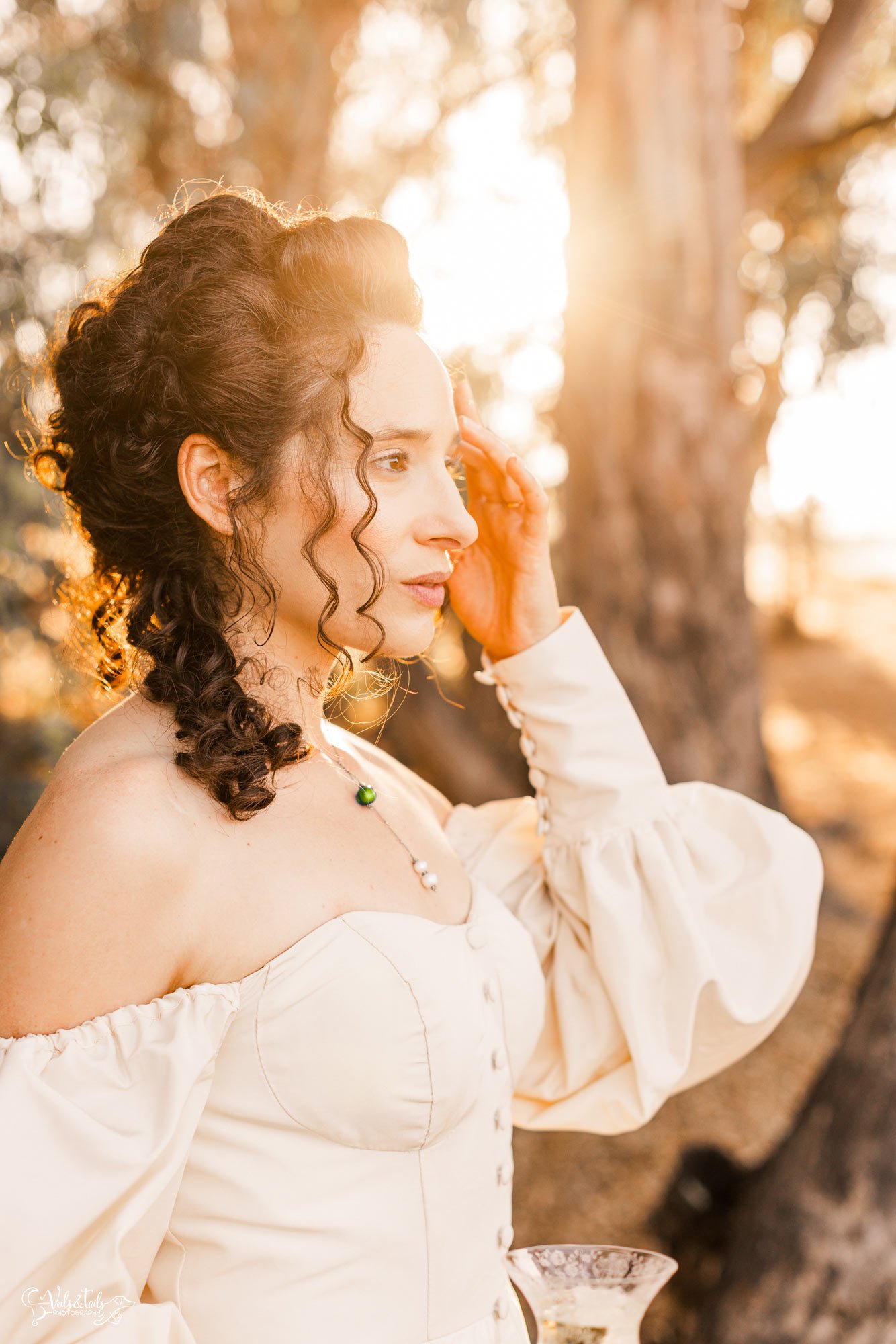 victorian inspired bridal hair, fall elopement inspiration, Santa Barbara photographer