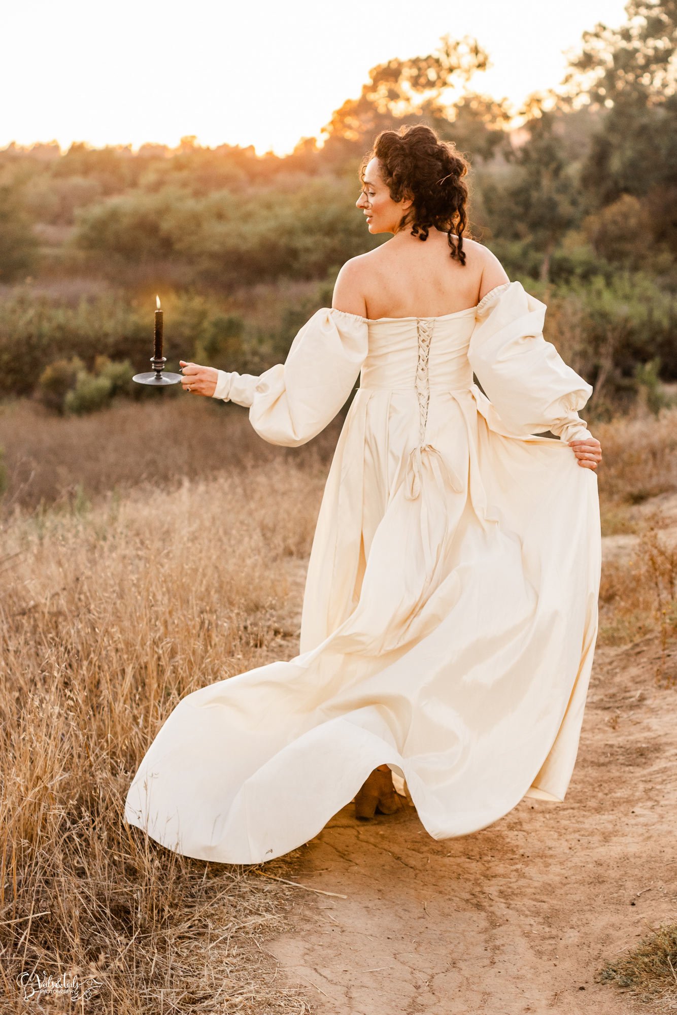 spooky fall halloween 18th century inspired elopement editorial session in Santa Barbara by Veils &amp; Tails Photography