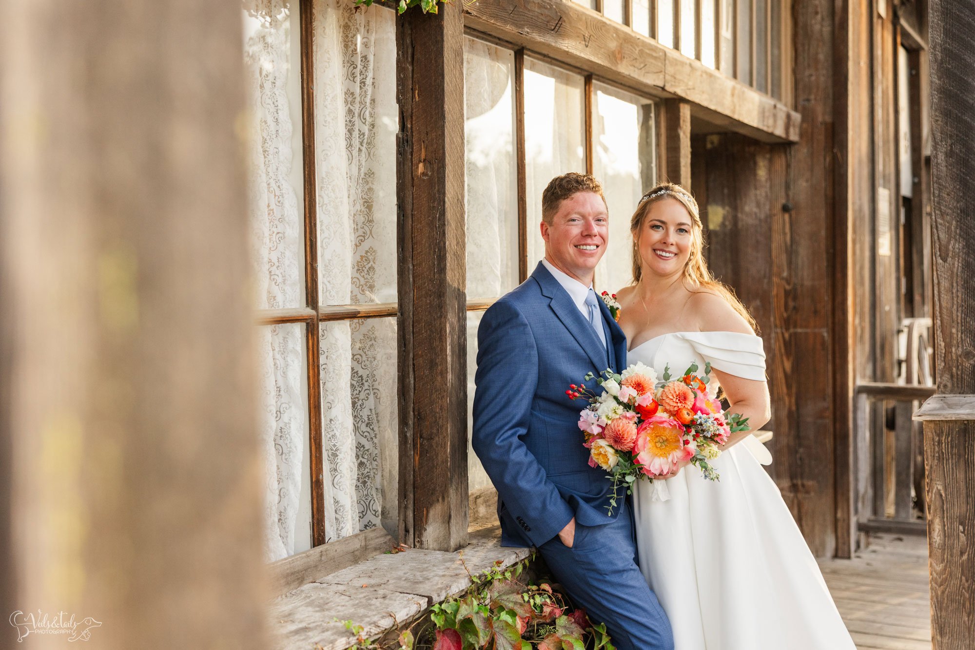1880 Union Wedding rustic portraits by Veils & Tails Photography