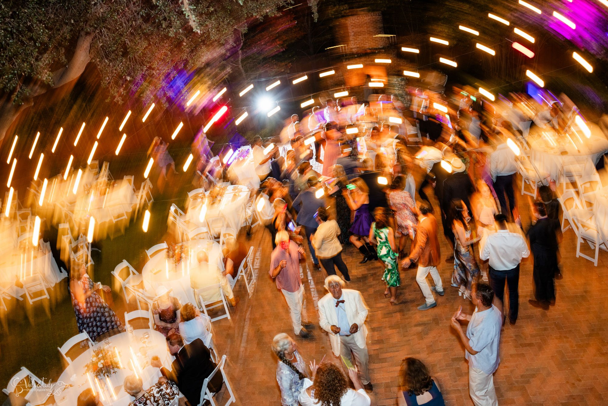 1880 Union Wedding reception action by Veils & Tails Photography