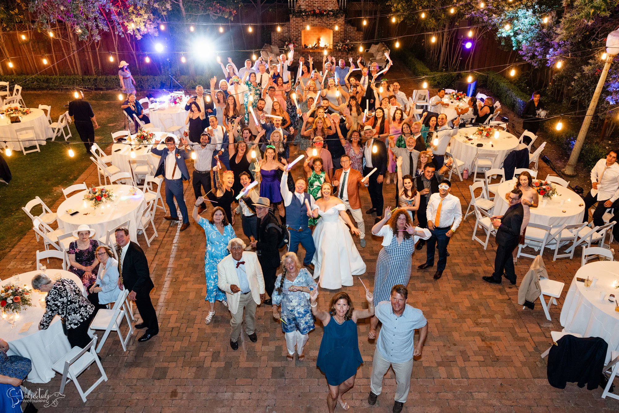 1880 Union Wedding reception action by Veils & Tails Photography